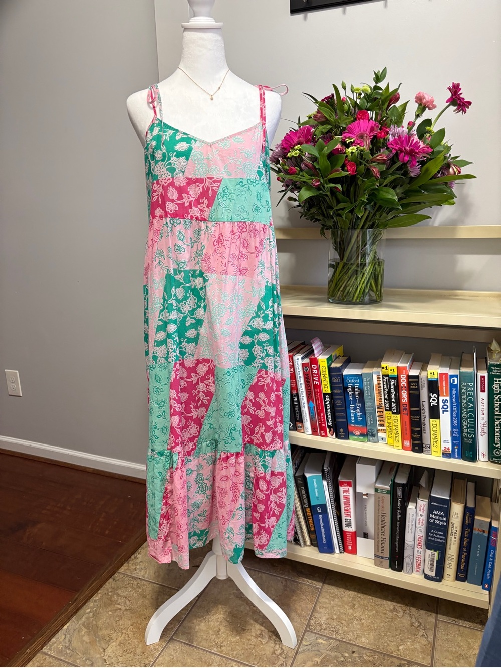 J. Crew Factory Pink Patchwork Floral Sundress
